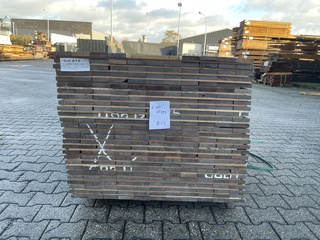 Ca. 154x Guyana Ipé planken geschaafd, 21x90mm, lengte 275cm